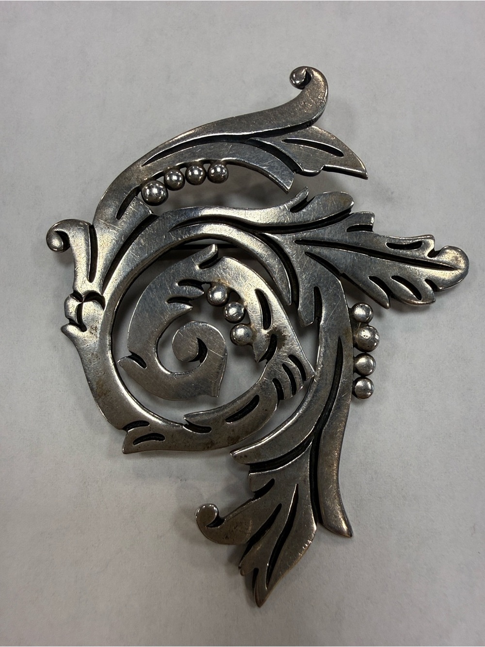 Vintage Ysidro Garcia MARICELA Taxco Mexico Sterling Silver Brooch